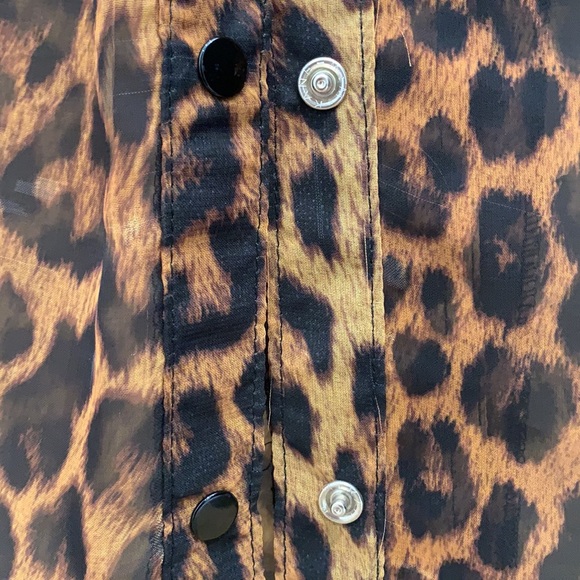 Vintage Sheer Cheetah Print Cowgirl Top - Picture 3 of 6